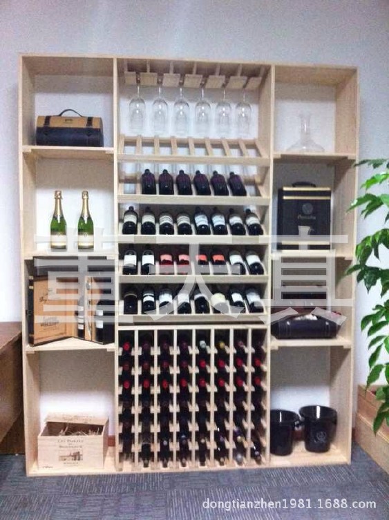 红酒架 实木  白 葡萄酒柜展示架酒窖欧式尺寸可定做示例图8