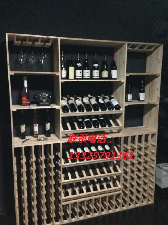 红酒架 实木 创意 白葡萄木架 展示柜储存时尚尺寸可定做示例图7