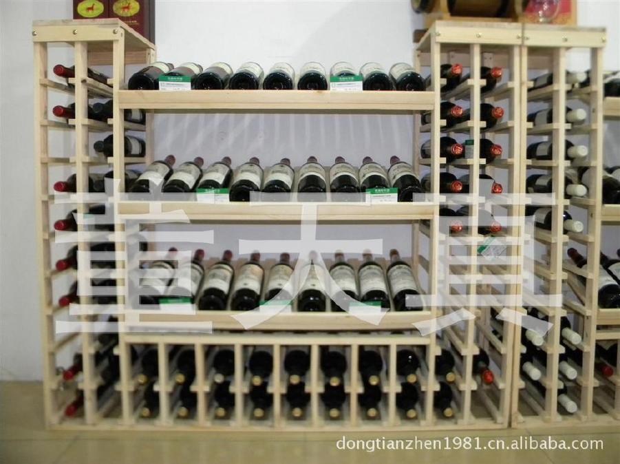 红酒架 实木  白 葡萄酒柜展示架酒窖欧式尺寸可定做示例图7