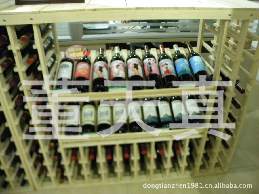 红酒架 实木  白 葡萄酒柜展示架酒窖欧式尺寸可定做示例图5