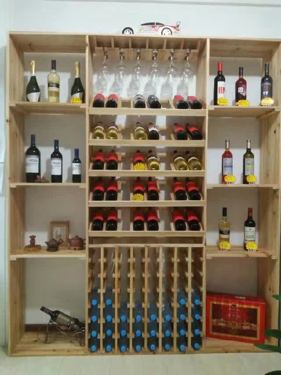红酒架 实木 创意 白葡萄木架 展示柜储存时尚尺寸可定做示例图10