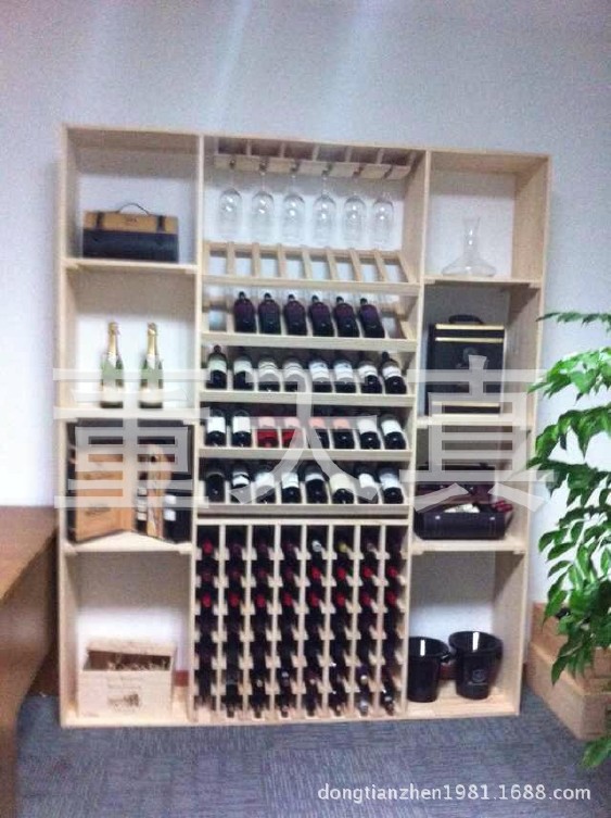 红酒架 实木  白 葡萄酒柜展示架酒窖欧式尺寸可定做示例图10