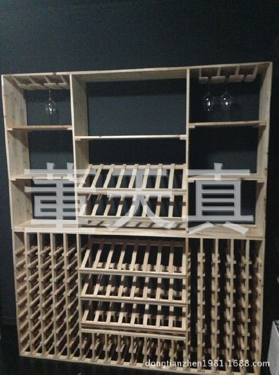 红酒架 实木  白 葡萄酒柜展示架酒窖欧式尺寸可定做示例图13