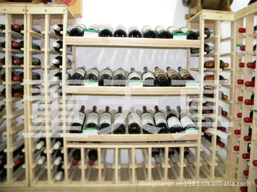 红酒架 实木  白 葡萄酒柜展示架酒窖欧式尺寸可定做示例图6