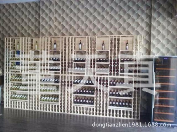 红酒架 实木  白 葡萄酒柜展示架酒窖欧式尺寸可定做示例图31