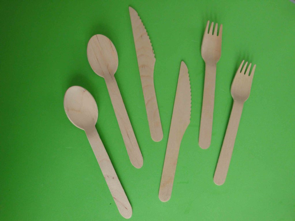 供应刀叉勺 木质环保刀叉勺 一次性木刀叉勺 套装160MM刀叉勺示例图1