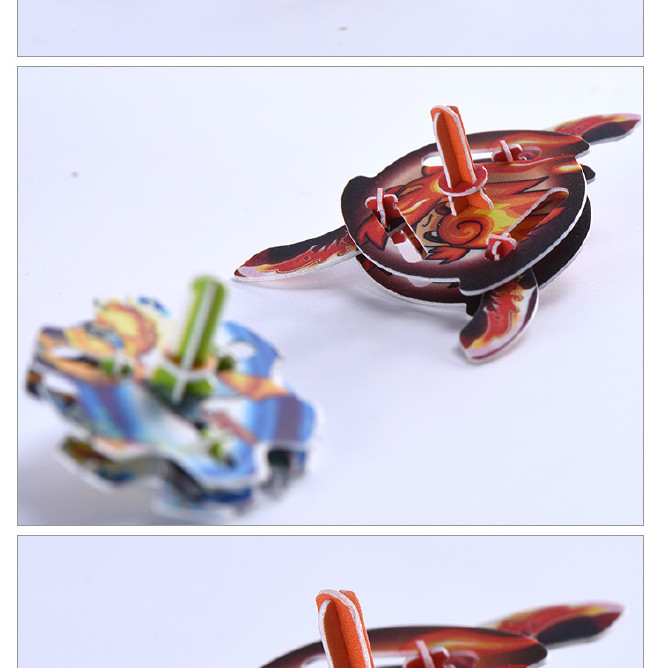 大量现货陀螺3D立体拼图 diy益智儿童玩具 塑料塑胶智力拼图批发示例图8
