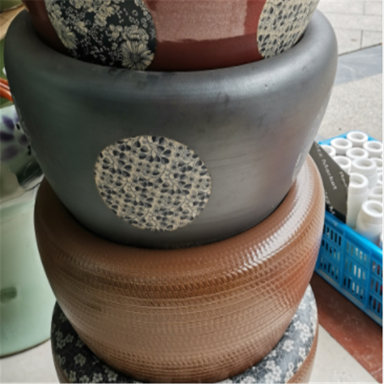 景德镇青花陶瓷风水缸 学校摆件陶瓷风水缸批发 亮丽陶瓷