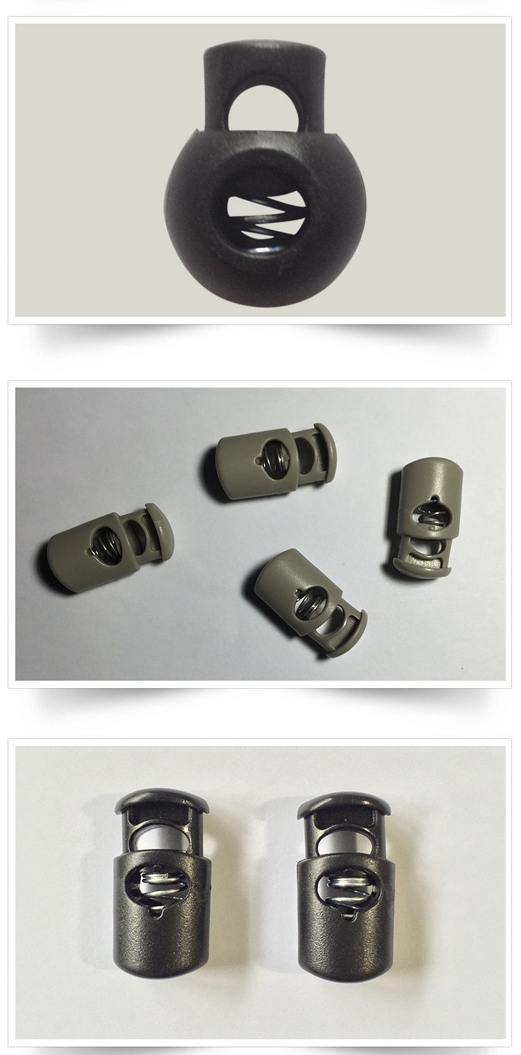 圆珠球形单孔塑料弹簧扣束口帽绳扣 厂家直销塑料弹簧扣多款供选示例图4