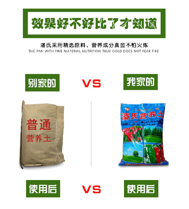 潘氏营养土20L/袋大包装泥炭土 通用型有机植物种植土 植物营养示例图7