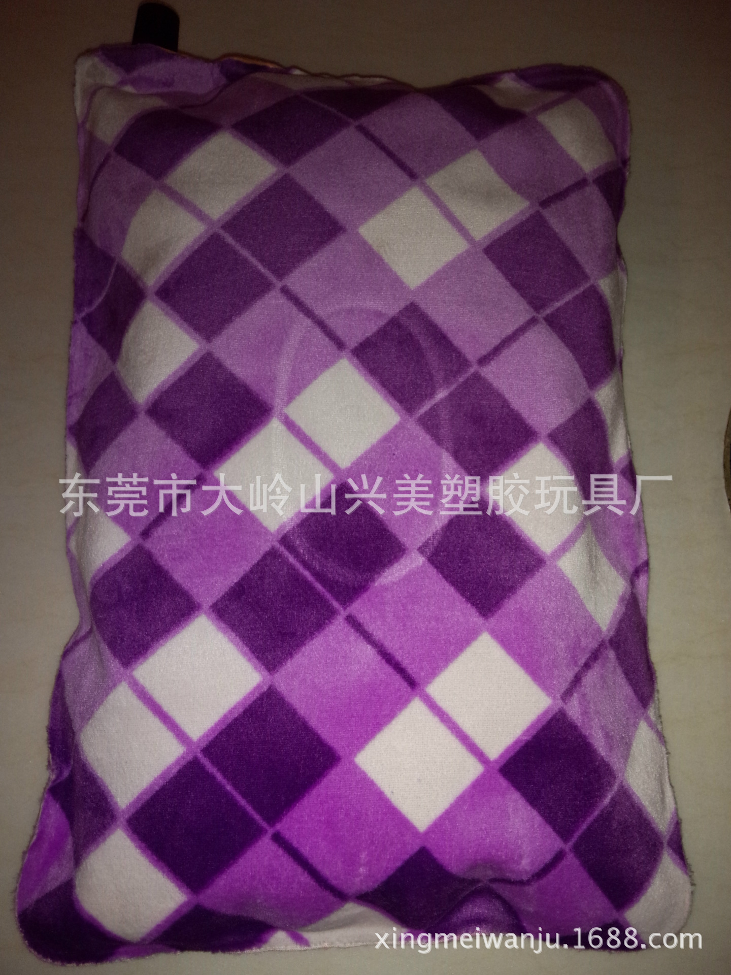 厂家直销自动充气枕 绒布材料自动充气枕 可订制保健自动充气枕示例图7