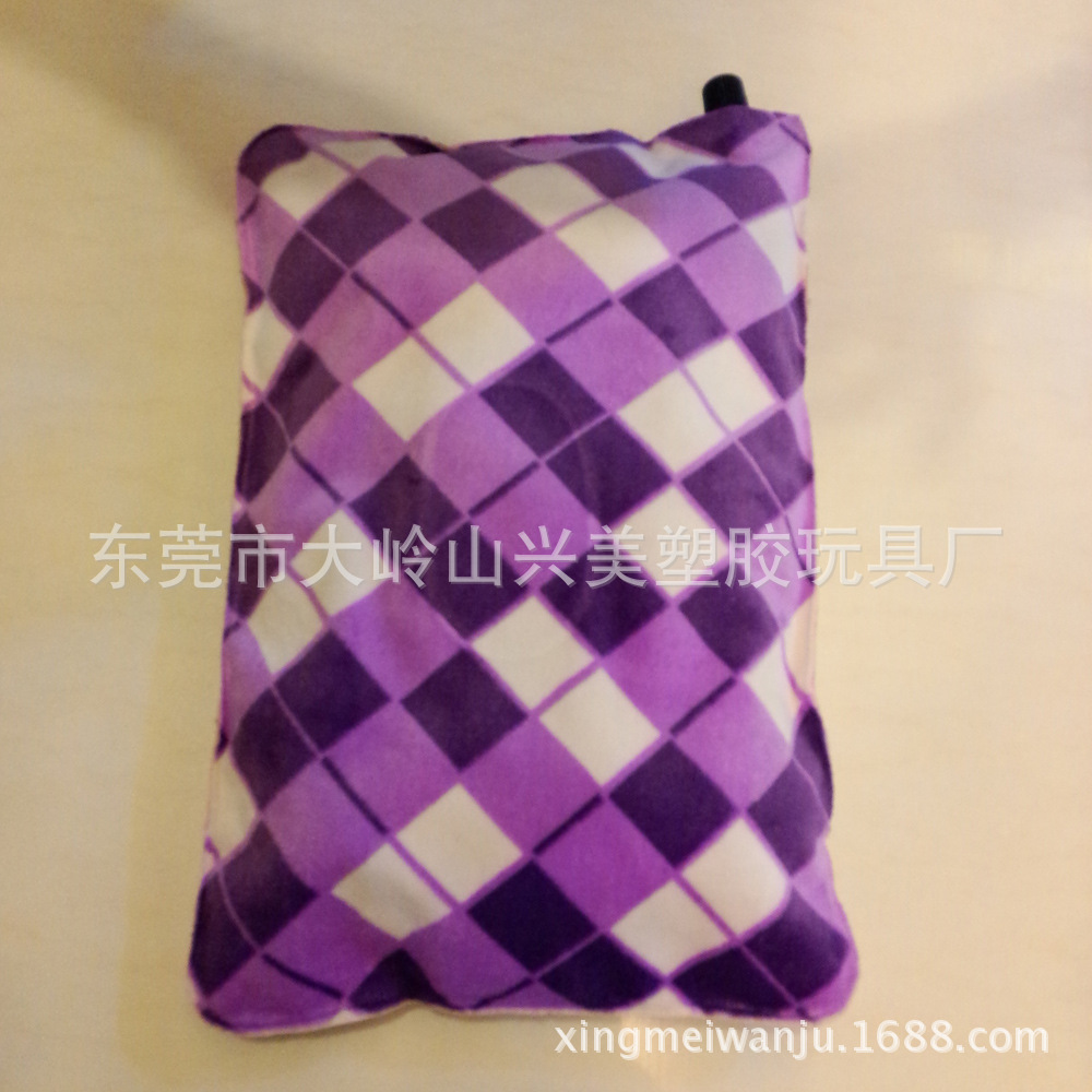 厂家直销自动充气枕 绒布材料自动充气枕 可订制保健自动充气枕示例图5