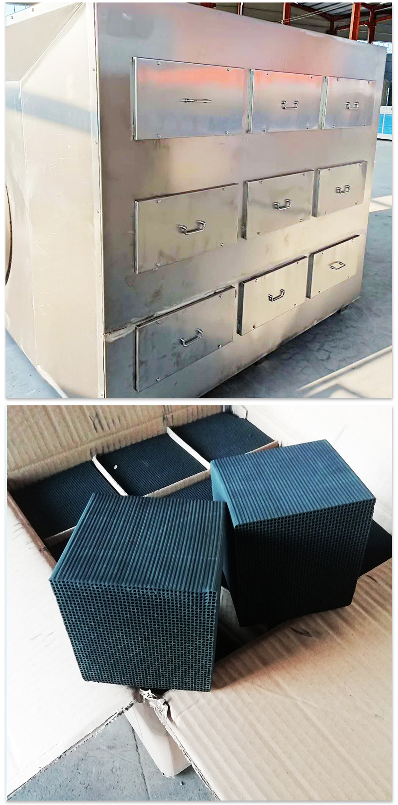 现货销售不锈钢过滤箱  活性炭吸附装置 活性炭吸附箱示例图8