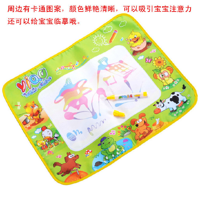 水画布彩色版 动物水写 绘画毯 彩盒儿童水 画毯3901示例图3