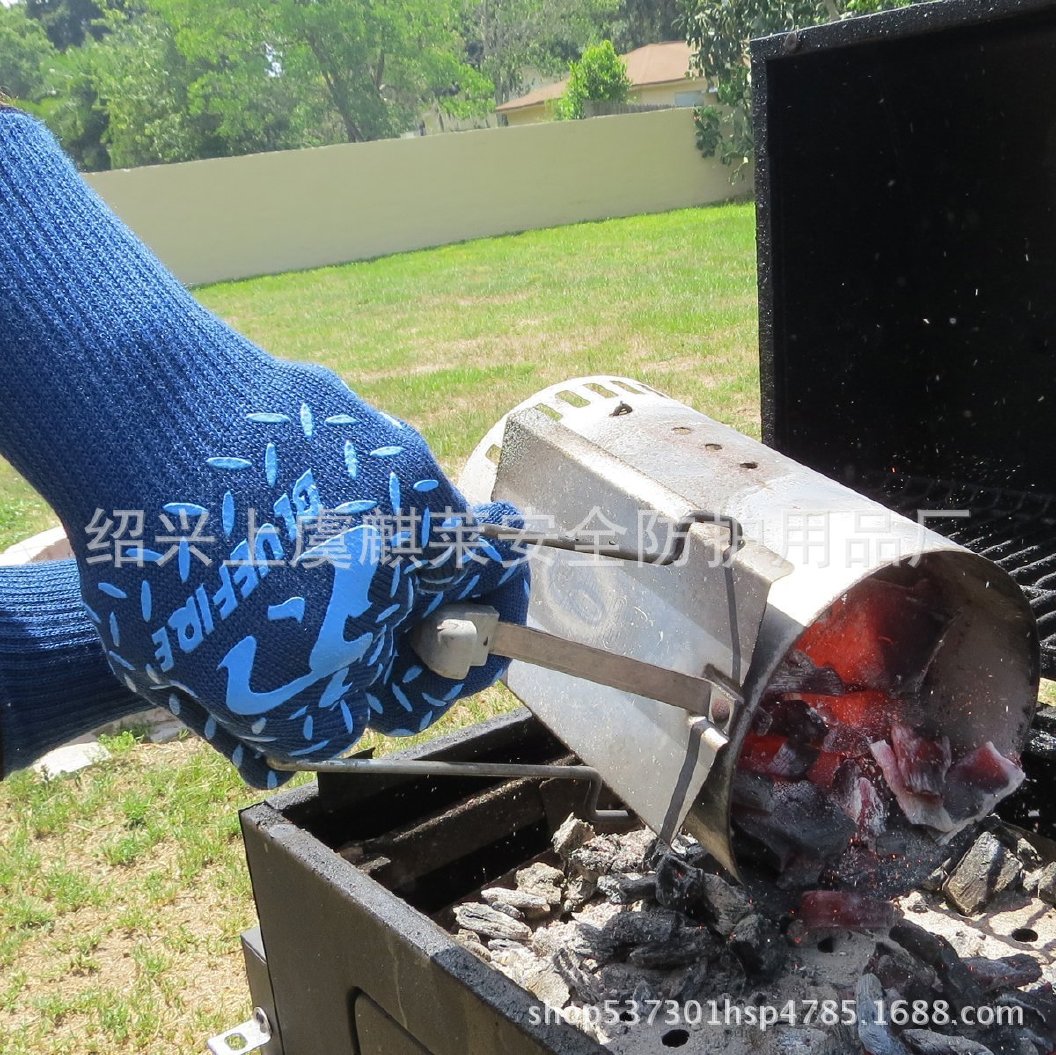 耐高温芳纶硅胶手套，食品级硅胶隔热手套，烤箱烘焙防烫手套示例图4