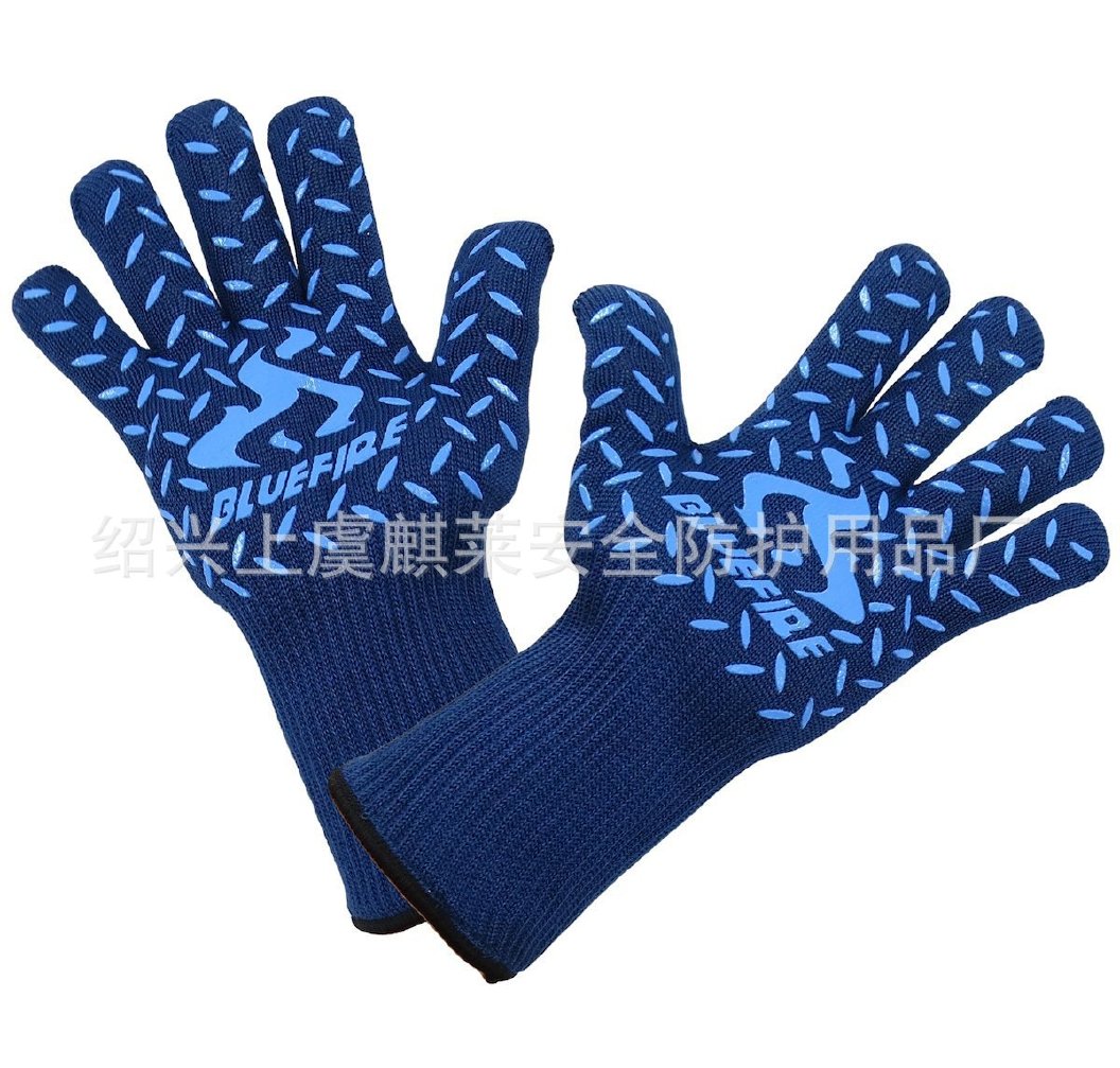 耐高温芳纶硅胶手套，食品级硅胶隔热手套，烤箱烘焙防烫手套示例图1