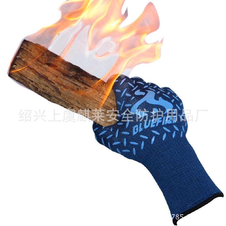 耐高温芳纶硅胶手套，食品级硅胶隔热手套，烤箱烘焙防烫手套示例图3