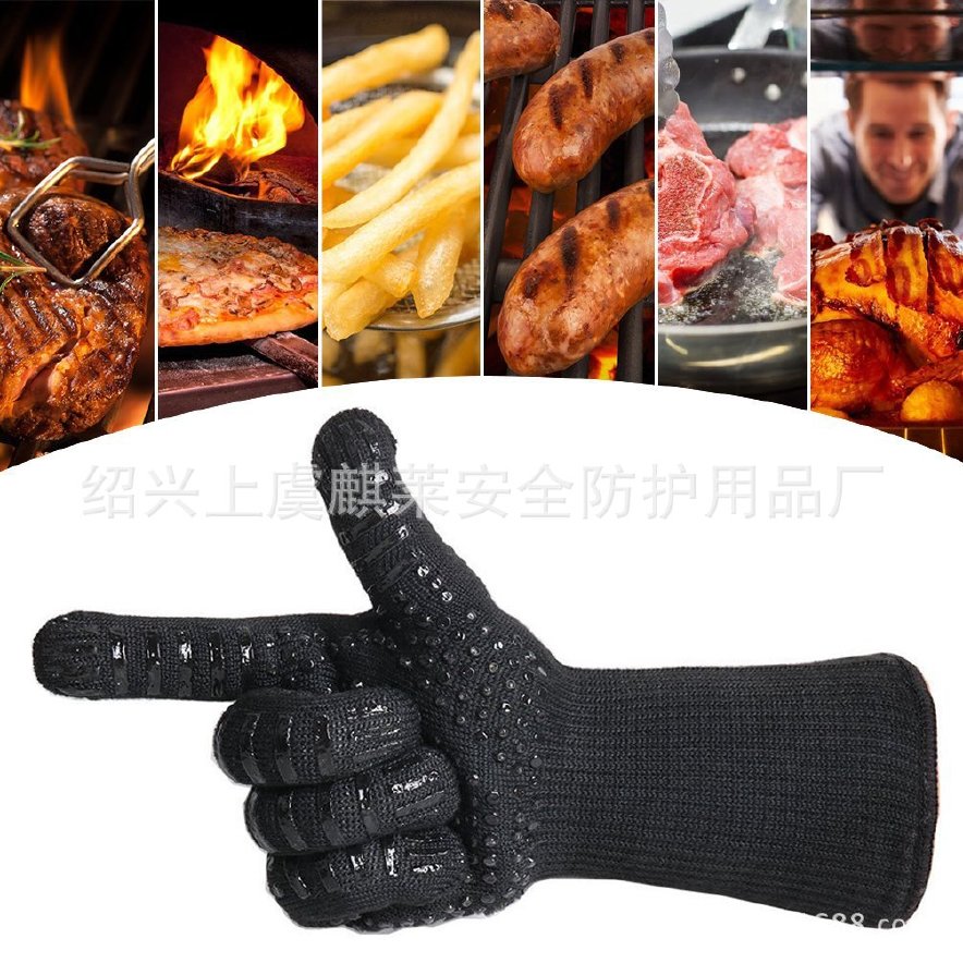 现货 芳纶烤炉手套 耐高温微波炉 烤箱烧烤BBQ烘焙厨房专用手套示例图8