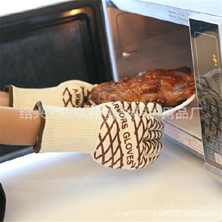 现货 芳纶烤炉手套 耐高温微波炉 烤箱烧烤BBQ烘焙厨房专用手套示例图3