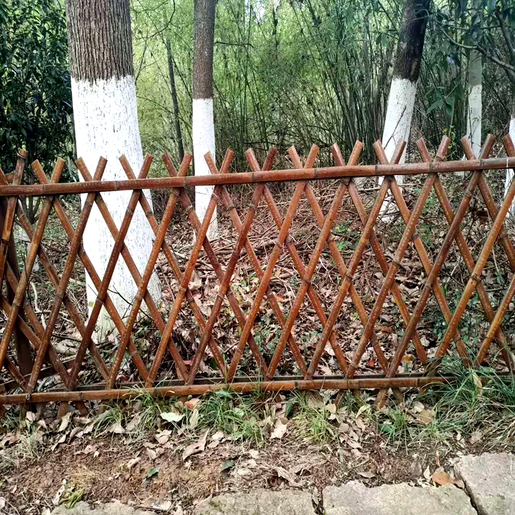 郑州巩义竹护栏 竹子栏杆 工厂栅栏