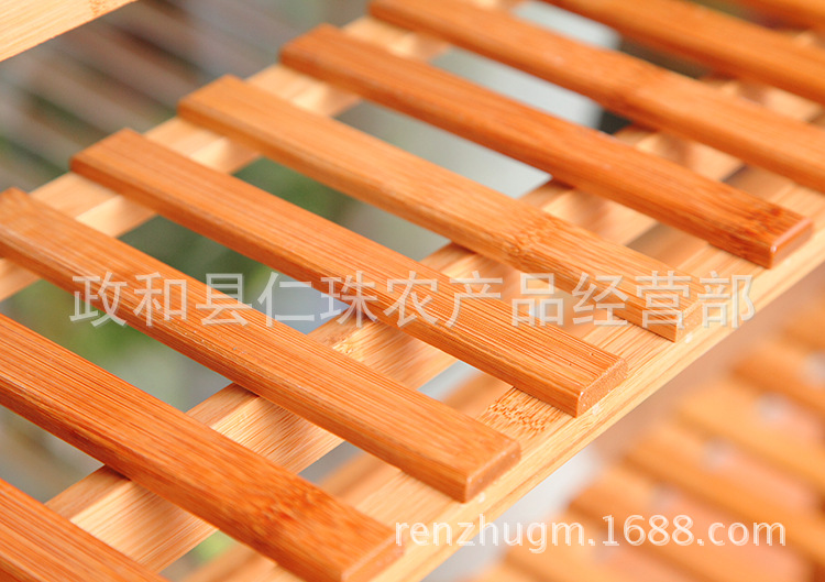 韩式田园木制楠竹花架 实木质落地多层多肉折叠花架置物架示例图9