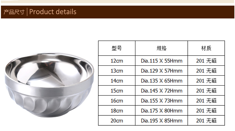 *热卖新款双层隔热不锈钢碗多用儿童防烫碗创意玉兰百合碗餐具示例图8