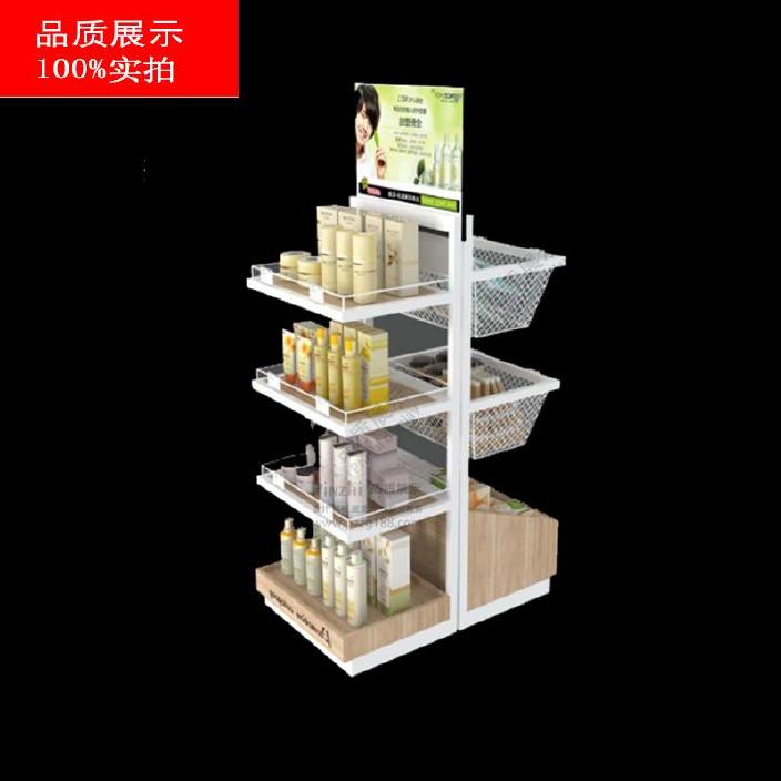 厂家直销 高档铁木结合展示柜 护肤品展架 促销货架 广州品质展示示例图6