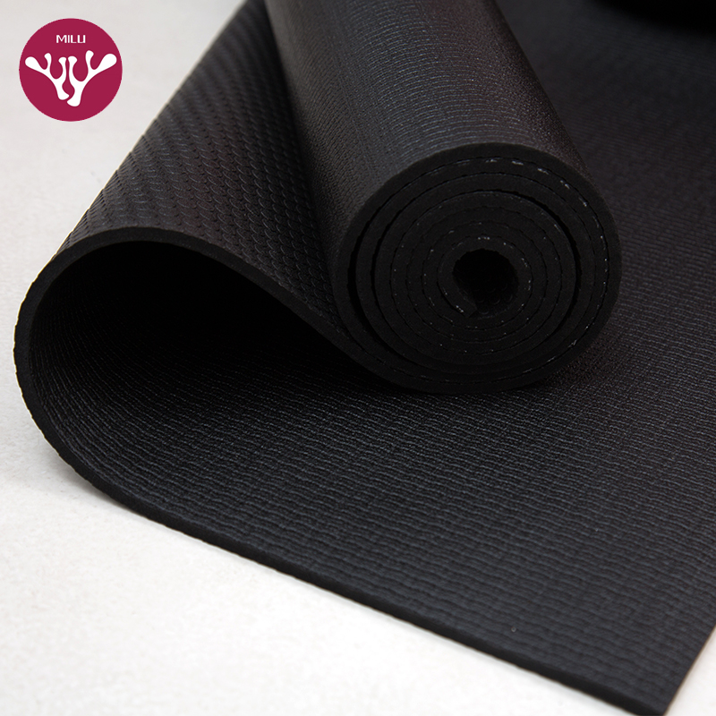 MILU 黑垫 高密度健身垫 加密橡胶瑜伽垫 厂家供应 健身垫 高密度瑜伽垫1