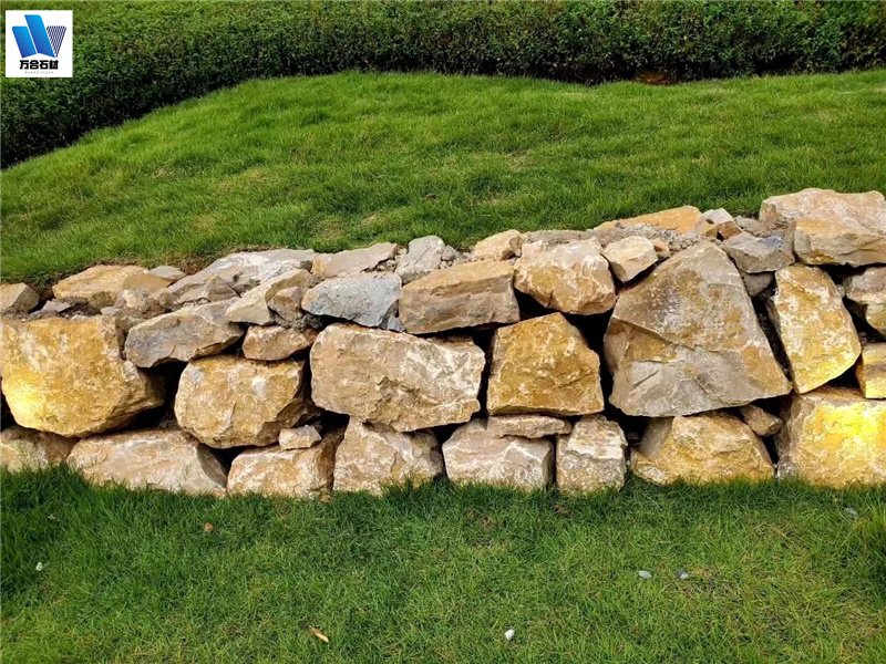 保定粉砂岩垒墙石碎拼块石景墙护坡石乱石板文化石价格低 板岩、文化石2