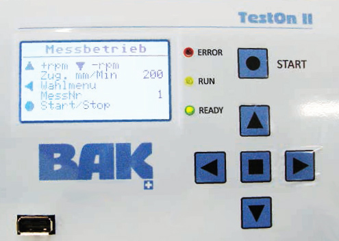 瑞士BAK土工膜拉力计TestOn2 塑机辅机5