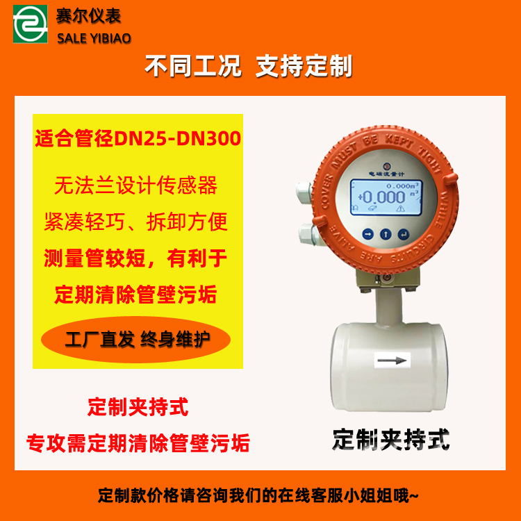 电磁热量表DN200暖通热量计流量表冷热水中央空调485通讯能量计1