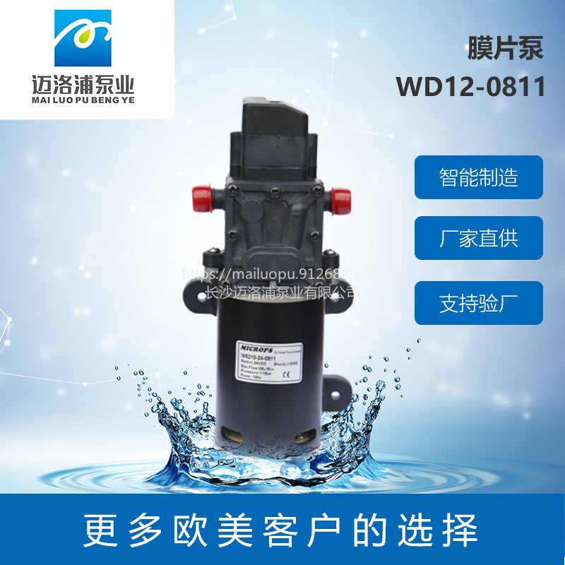 WD12 压力泵 隔膜泵 可定制功能 自吸泵 直流水泵 抽水吸水泵 MICROPS 增压泵 微型气动隔膜泵