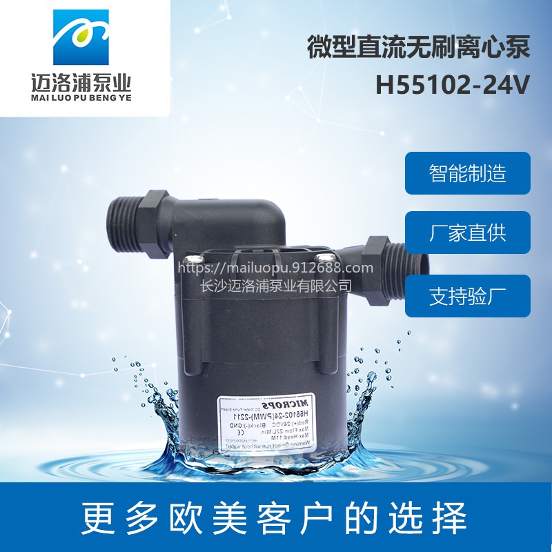 直流水泵 太阳能水泵 可定制功能水泵 微型水泵 MICROPS H55102额定电压12伏 耐磨静音循环冷却增压泵
