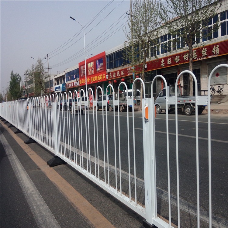 倒n型京式道路护栏机动车道镀锌管市政围栏人机隔离交通防撞栏杆2