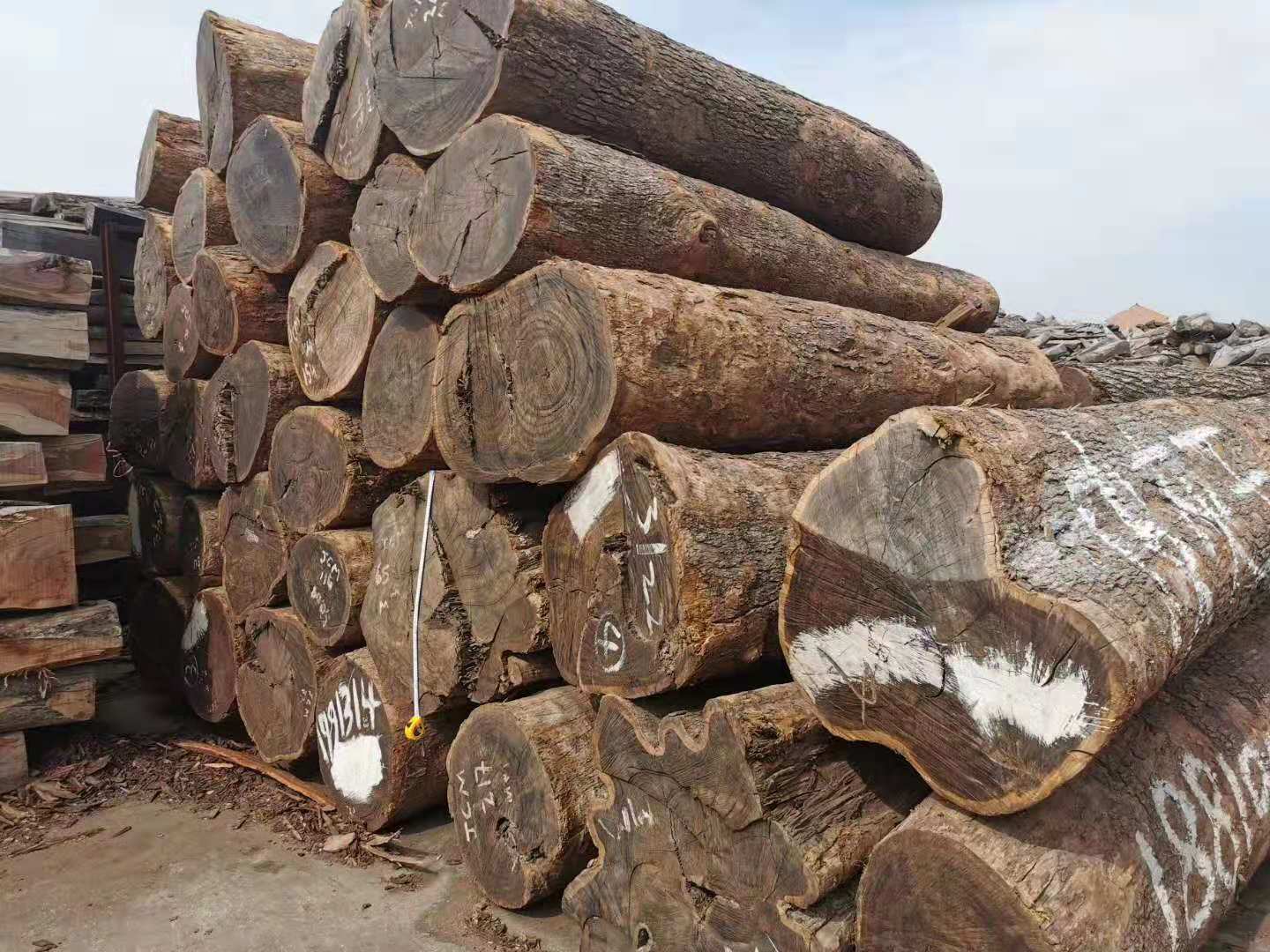 二级黑檀原木及板材加工 工厂直供皮灰 进口木材3