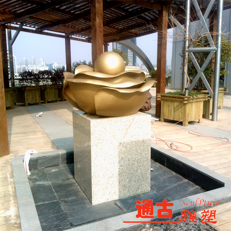 上海通古雕塑一站式制作 锻铜雕塑 室外雕塑 室外装饰铜花1