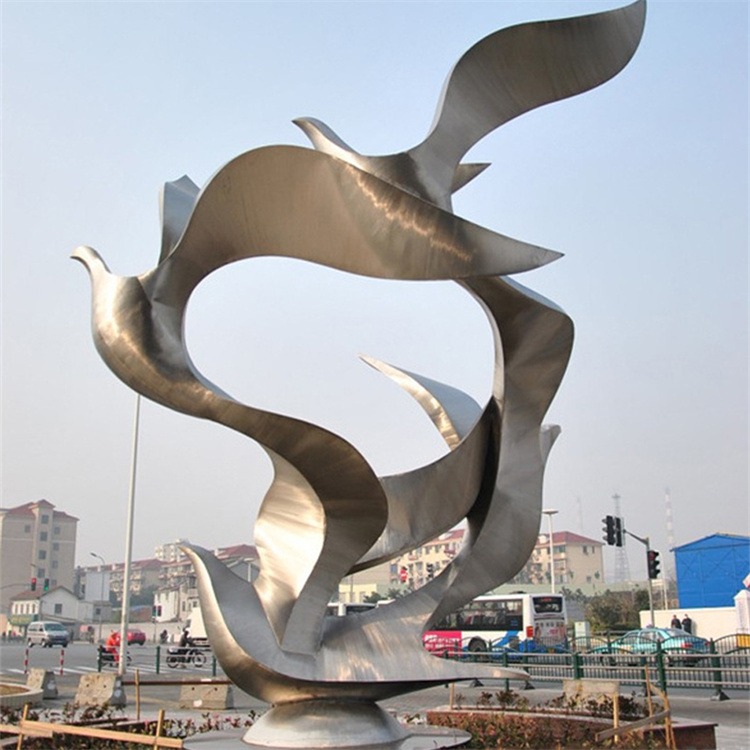 大型 镜面门头景观广场装饰摆件 永景雕塑 不锈钢鸽子雕塑
