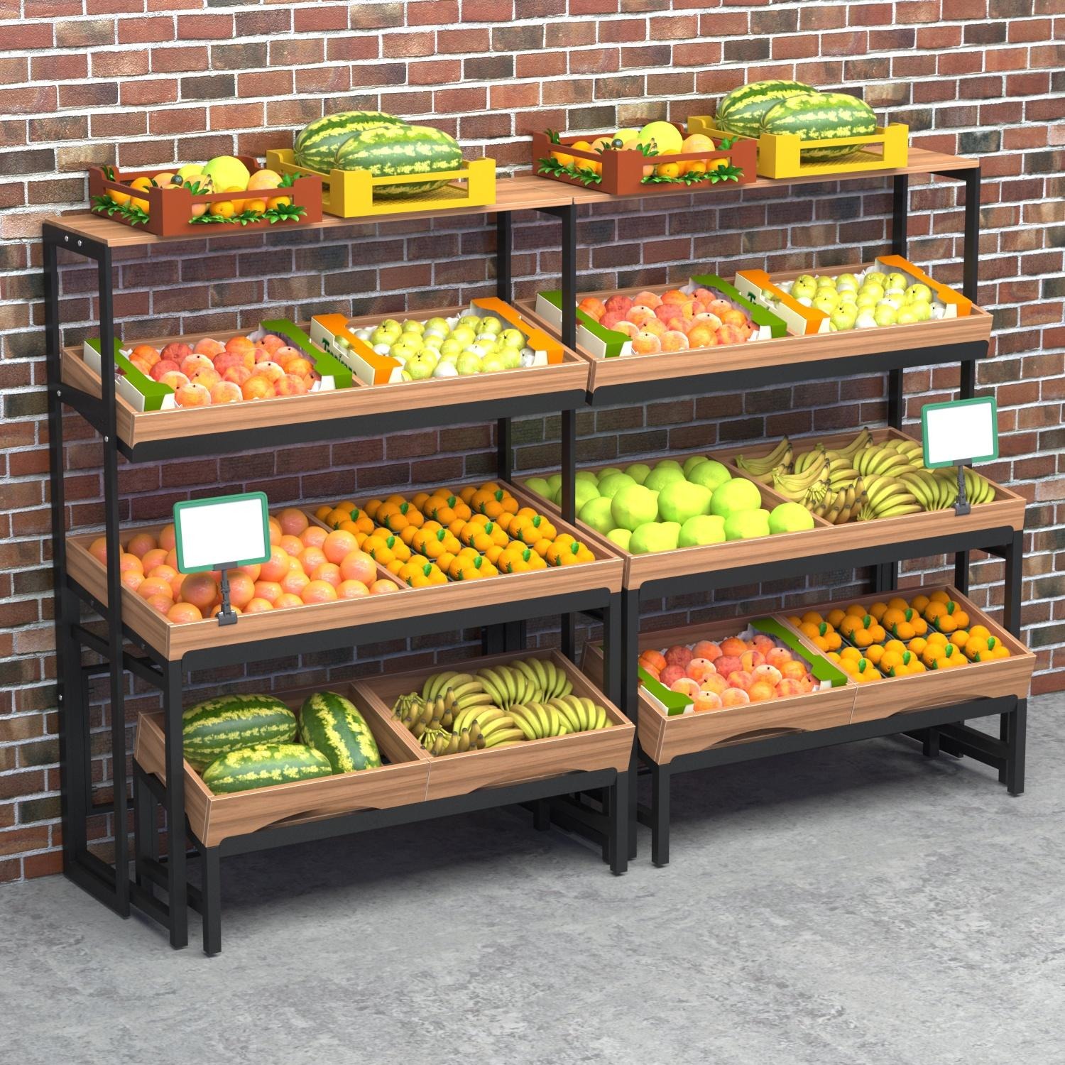 坚塔货架包装水果类水果架 商超货架