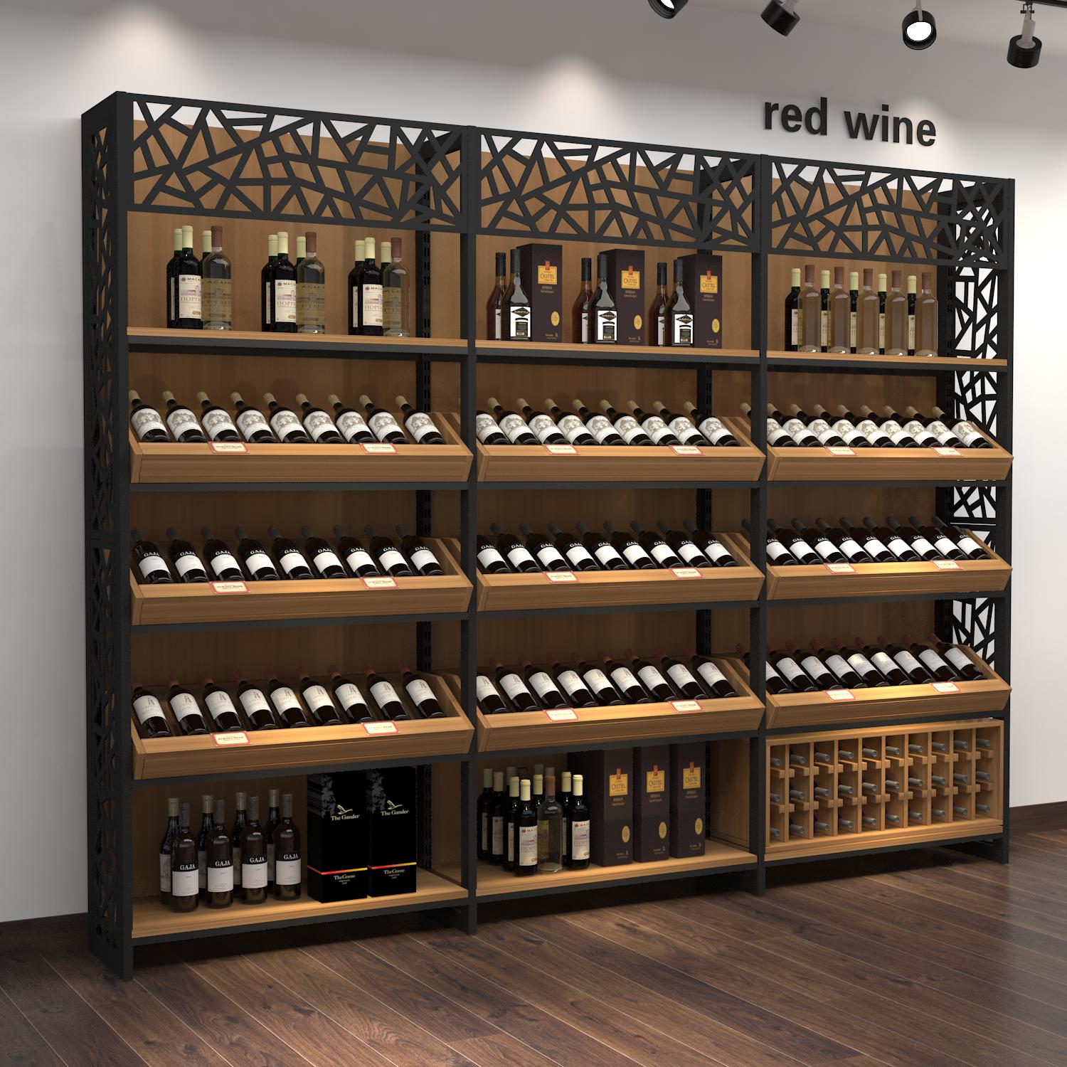 红酒展架 酒架 白酒柜 层高及层板类型可随意搭配红酒柜1