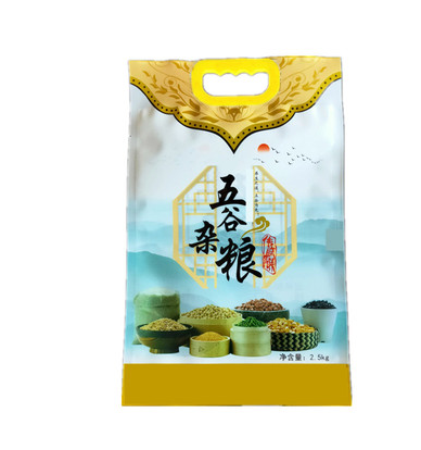 玉米糁袋子 5公斤黑面粉手提白袋 凯达包装 支持印刷 免费设计 2.5公斤大米小米袋子 五谷杂粮白袋3