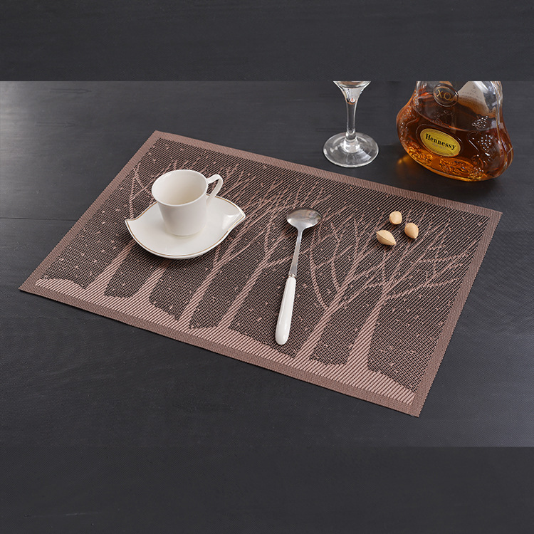 餐垫、杯垫 免洗小树精品PVC欧式隔热餐垫桌垫布垫西餐具垫1
