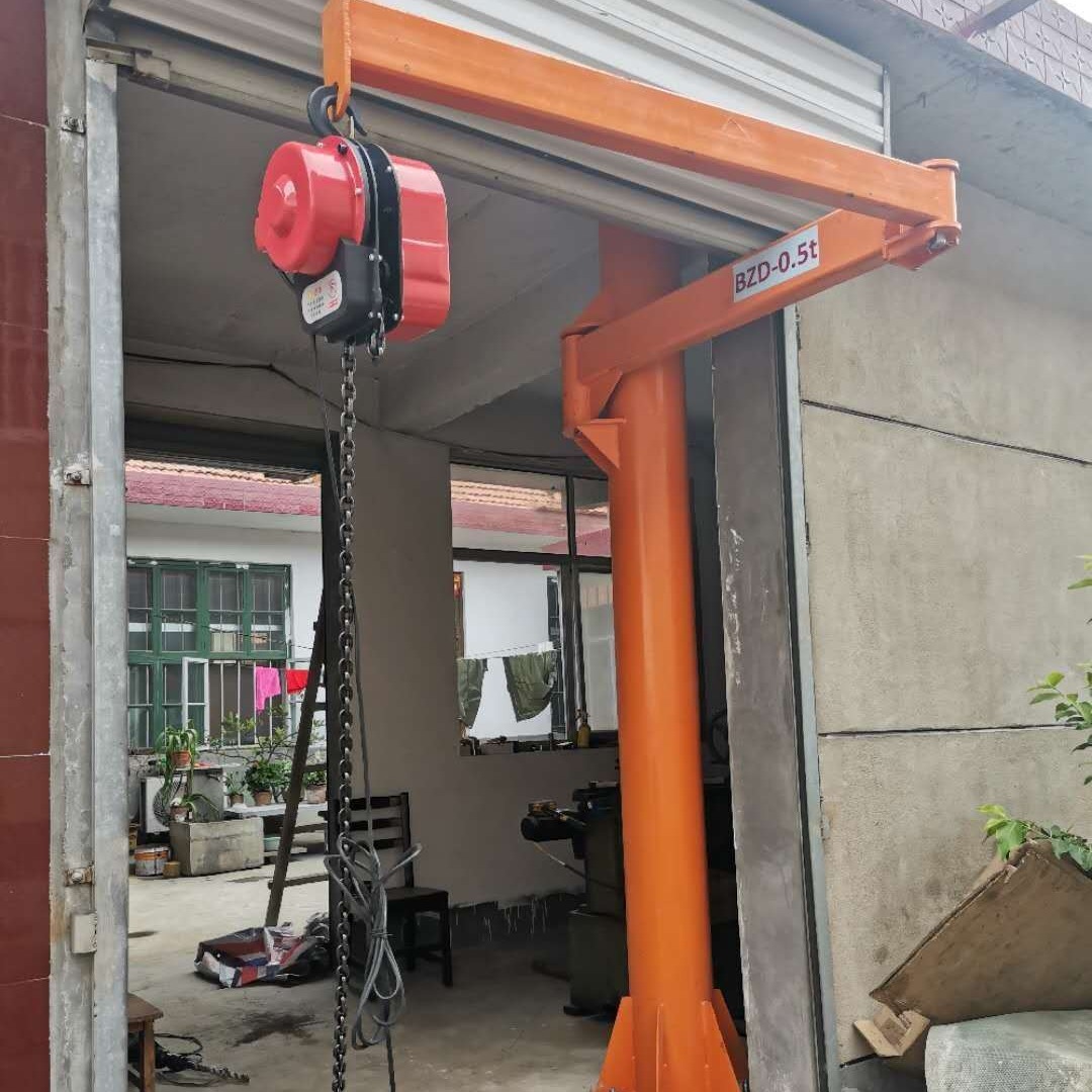 墙壁吊 山东厂家生产多种BZD型移动式 旋臂吊 立柱式单臂吊 固定式 0.5T-10T 定柱式电动悬臂吊