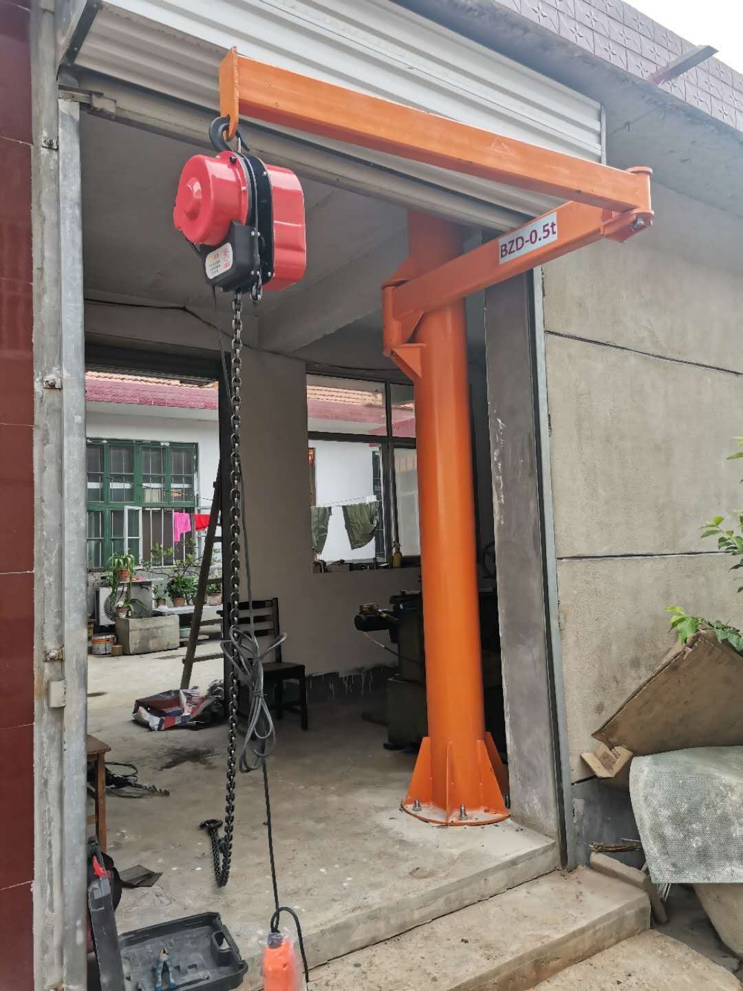 墙壁吊 山东厂家生产多种BZD型移动式 旋臂吊 立柱式单臂吊 固定式 0.5T-10T 定柱式电动悬臂吊5