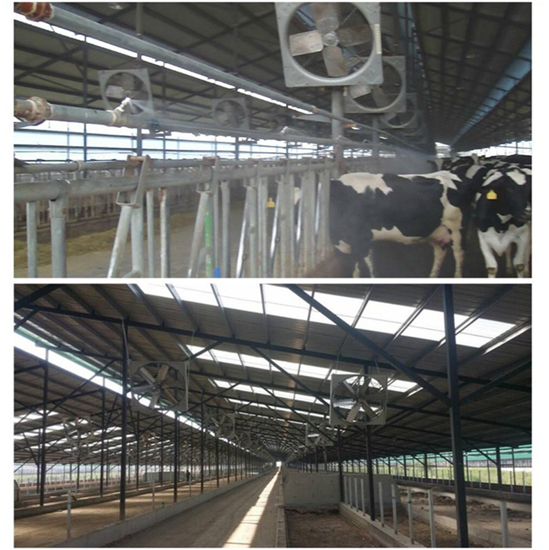 现代化养殖设备 牛舍悬挂式风机养殖用1100型牛场风扇不锈钢材质1