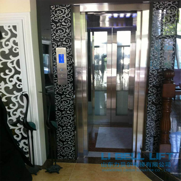 曳引式电梯 复式三层室内外曳引电梯 小型电梯 别墅观光电梯 力贝尔家用电梯1