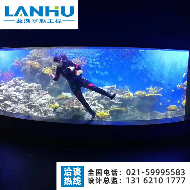 lanhu厂家直销安装海洋馆工程 有机玻璃生态鱼缸 大型亚克力水族箱3