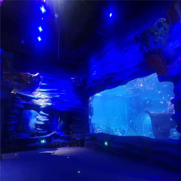 承接大型海洋餐厅亚克力鱼缸设计 海底隧道 lanhu海洋馆设计施工