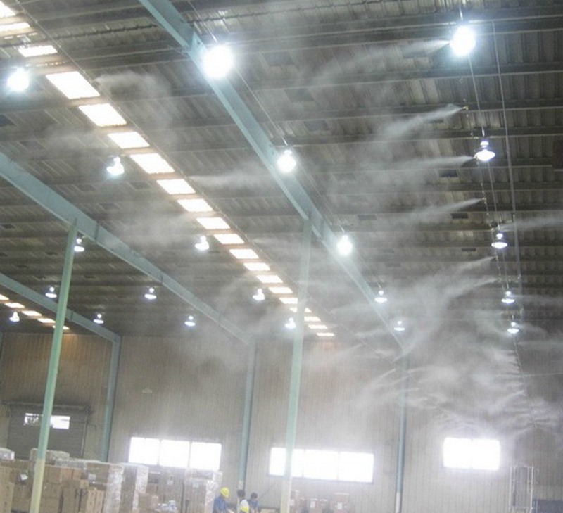 降温降尘设备喷雾系统 厂房车间加湿高压喷雾主机 景观工程项目8