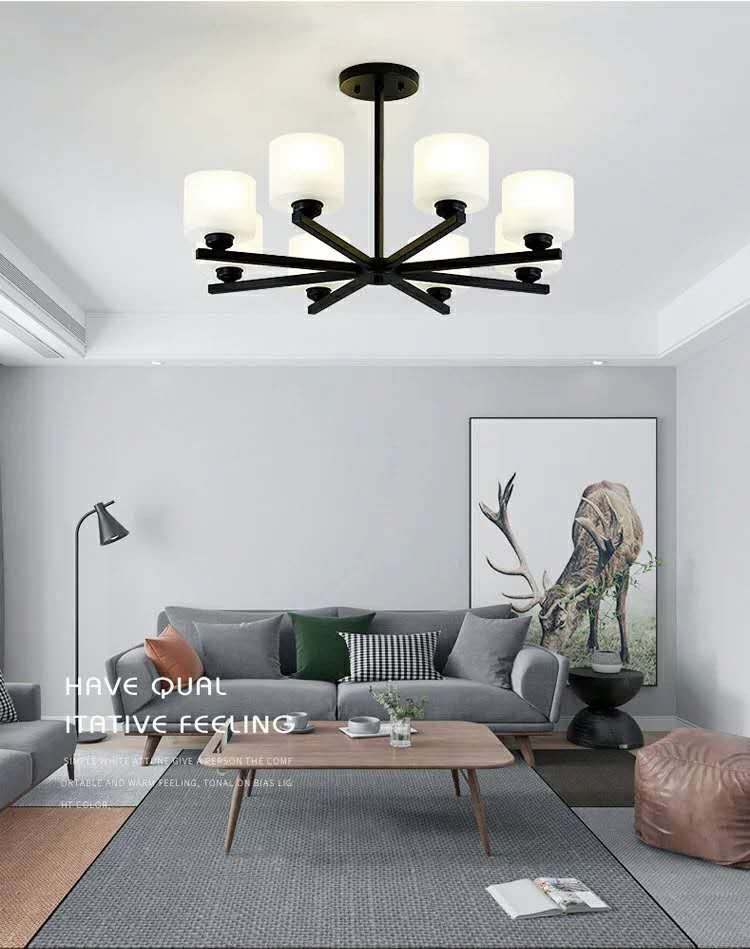 美式现代简约轻奢客厅大气复古吊灯5507单灯罩 其他室内灯具4