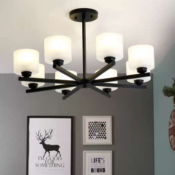 美式现代简约轻奢客厅大气复古吊灯5507单灯罩 其他室内灯具7